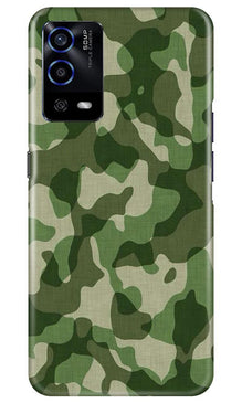 Army Camouflage Mobile Back Case for Oppo A55  (Design - 106)