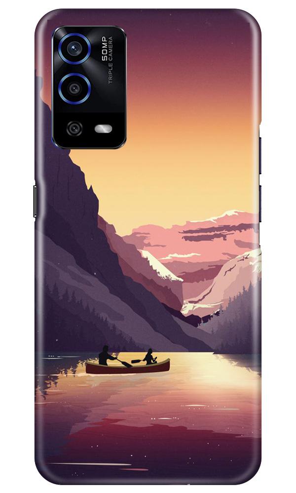 Mountains Boat Case for Oppo A55 (Design - 181)
