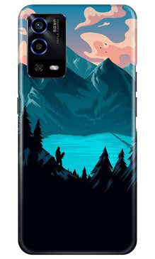 Mountains Mobile Back Case for Oppo A55 (Design - 186)