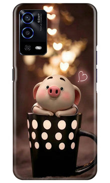 Cute Bunny Mobile Back Case for Oppo A55 (Design - 213)