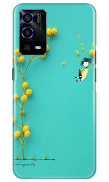 Flowers Girl Mobile Back Case for Oppo A55 (Design - 216)