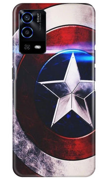 Captain America Shield Mobile Back Case for Oppo A55 (Design - 250)