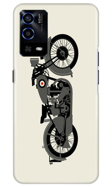 MotorCycle Mobile Back Case for Oppo A55 (Design - 259)
