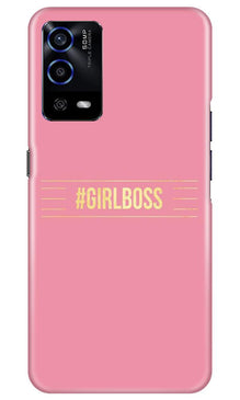 Girl Boss Pink Mobile Back Case for Oppo A55 (Design - 263)
