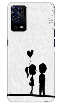 Cute Kid Couple Mobile Back Case for Oppo A55 (Design - 283)