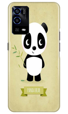 Panda Bear Mobile Back Case for Oppo A55 (Design - 317)