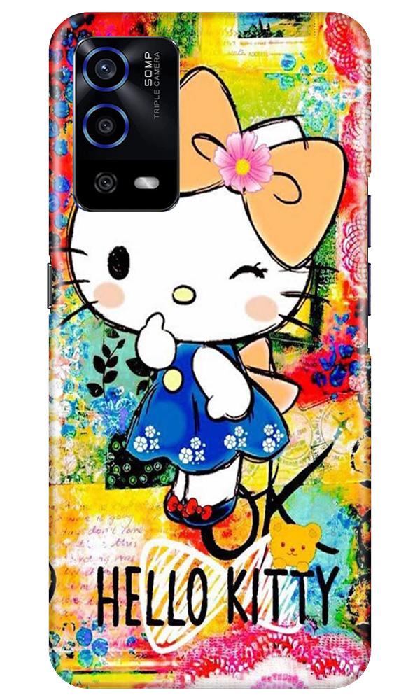 Hello Kitty Mobile Back Case for Oppo A55 (Design - 362)
