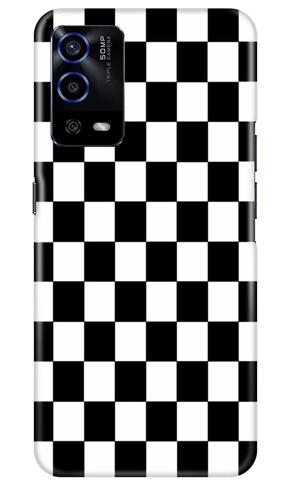 Black White Boxes Mobile Back Case for Oppo A55 (Design - 372)