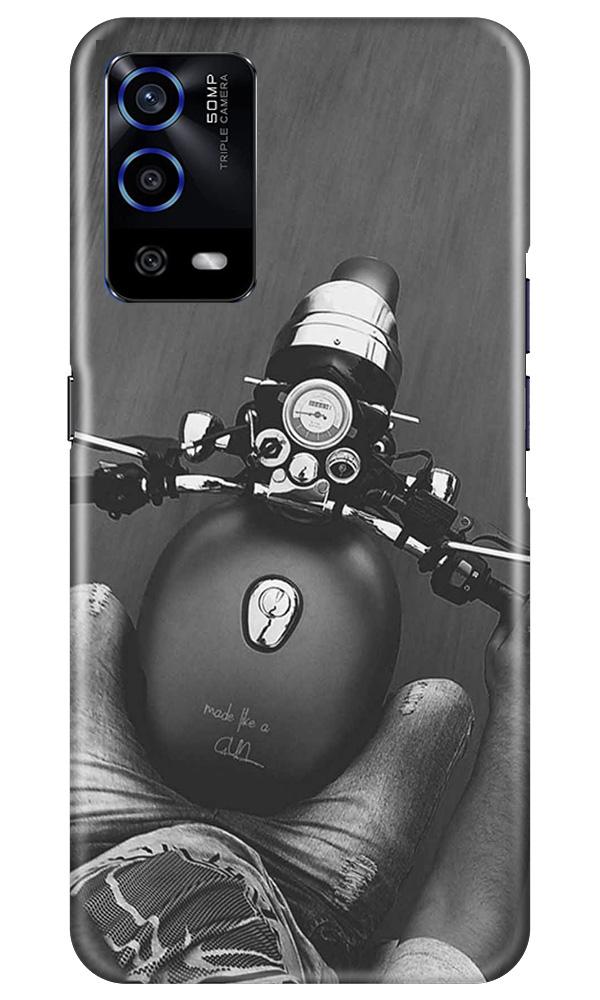 Royal Enfield Mobile Back Case for Oppo A55 (Design - 382)