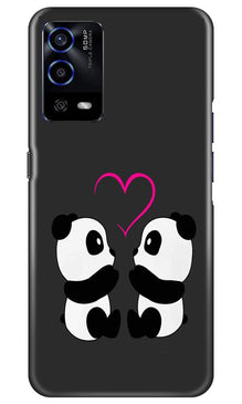 Panda Love Mobile Back Case for Oppo A55 (Design - 398)