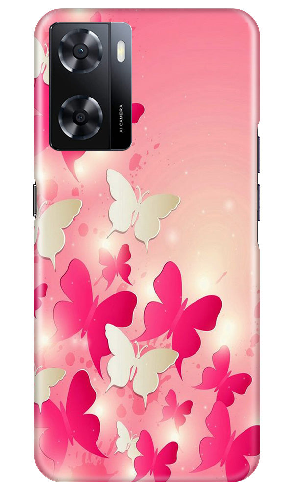 White Pick Butterflies Case for Oppo A57