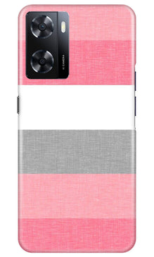 Pink white pattern Mobile Back Case for Oppo A57 (Design - 55)