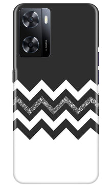 Black white Pattern2Mobile Back Case for Oppo A57 (Design - 83)