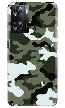 Army Camouflage Mobile Back Case for Oppo A57  (Design - 108)