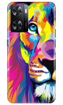 Colorful Lion Mobile Back Case for Oppo A57  (Design - 110)