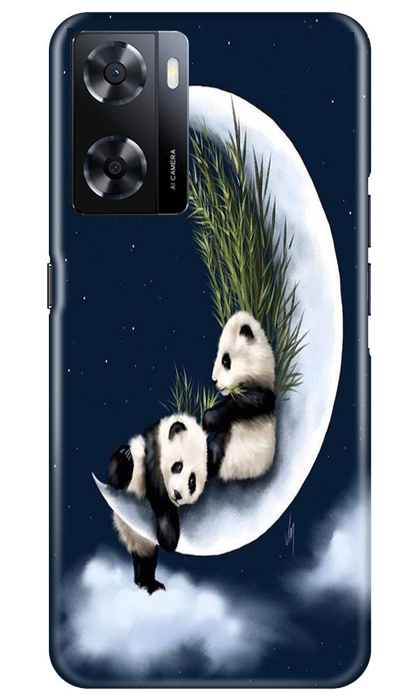 Panda Bear Mobile Back Case for Oppo A57 (Design - 279)