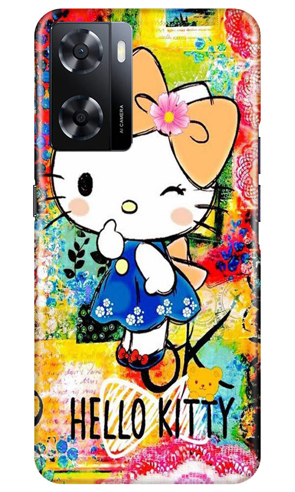 Hello Kitty Mobile Back Case for Oppo A57 (Design - 321)