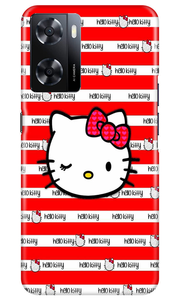 Hello Kitty Mobile Back Case for Oppo A57 (Design - 323)