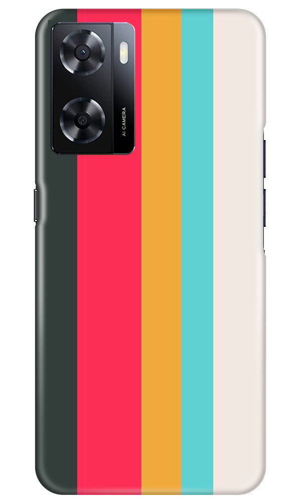 Color Pattern Mobile Back Case for Oppo A57 (Design - 328)