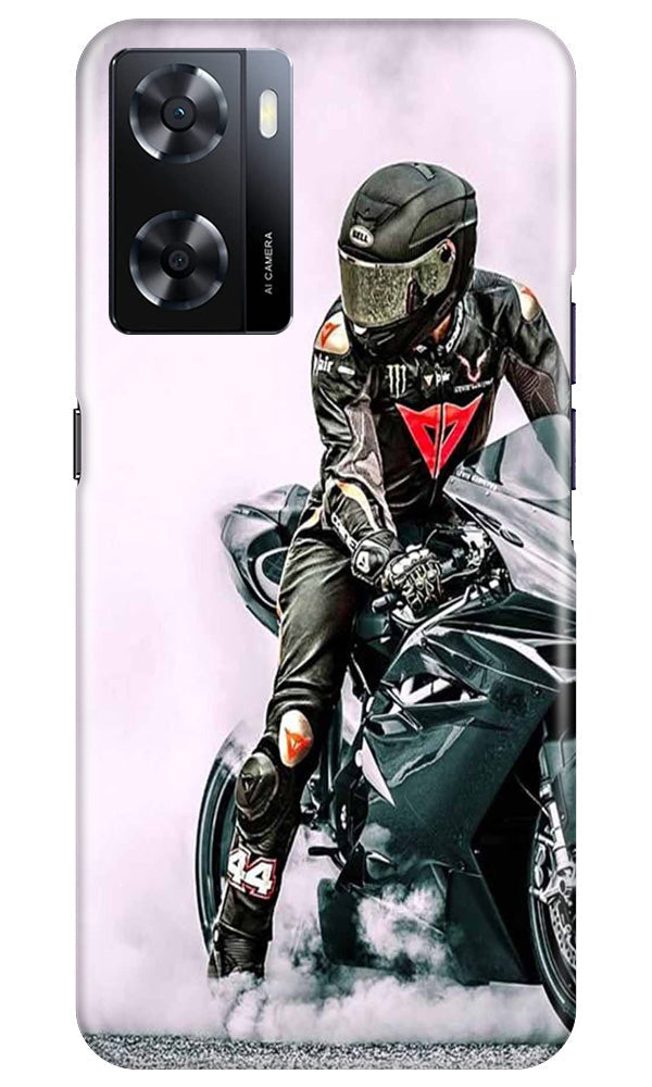 Biker Mobile Back Case for Oppo A57 (Design - 342)