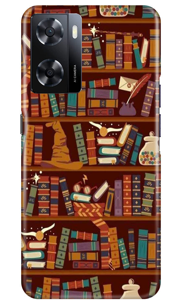 Book Shelf Mobile Back Case for Oppo A57 (Design - 348)