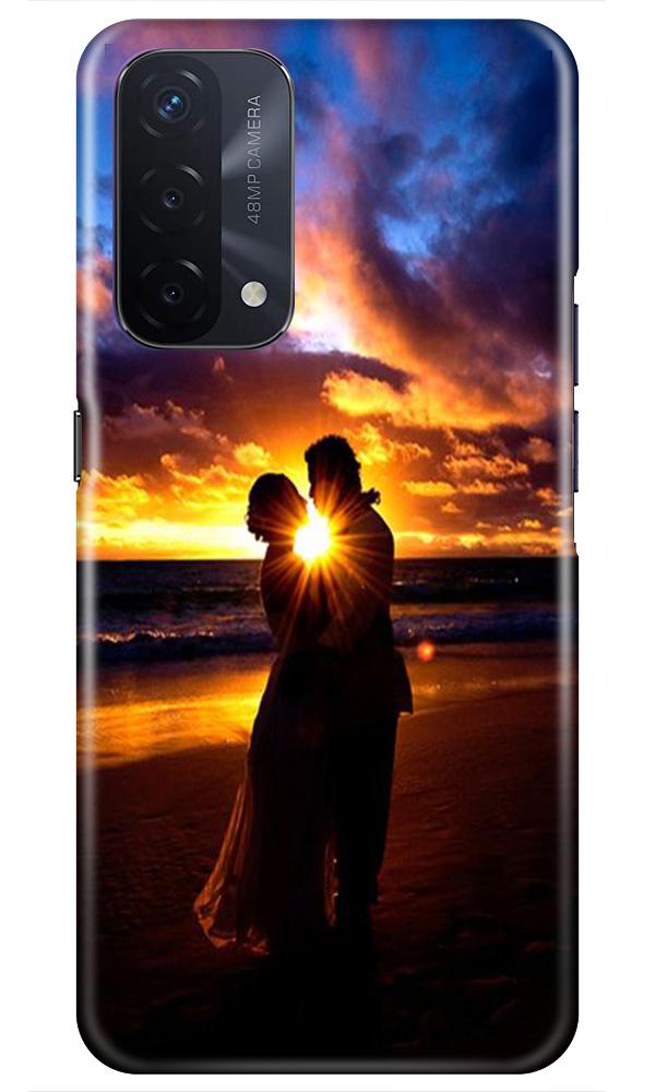 Couple Sea shore Case for Oppo A74 5G