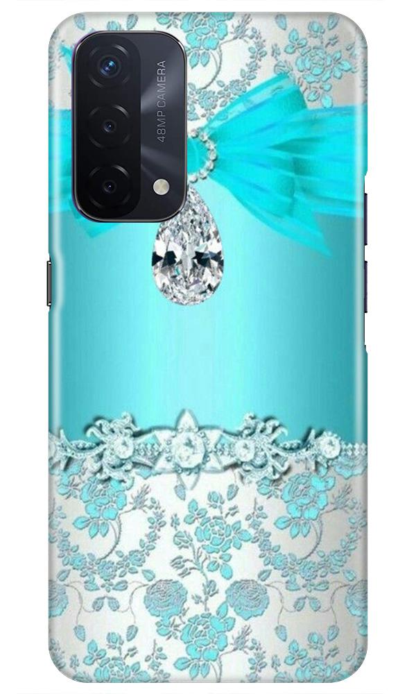 Shinny Blue Background Case for Oppo A74 5G