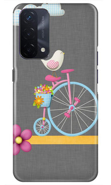 Sparron with cycle Mobile Back Case for Oppo A74 5G (Design - 34)