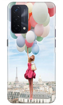 Girl with Baloon Mobile Back Case for Oppo A74 5G (Design - 84)