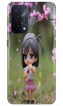 Cute Girl Mobile Back Case for Oppo A74 5G (Design - 92)