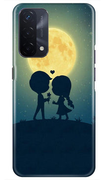 Love Couple Mobile Back Case for Oppo A74 5G  (Design - 109)