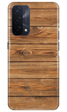 Wooden Look Mobile Back Case for Oppo A74 5G  (Design - 113)