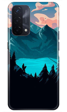Mountains Mobile Back Case for Oppo A74 5G (Design - 186)