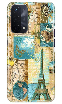 Travel Eiffel Tower Mobile Back Case for Oppo A74 5G (Design - 206)