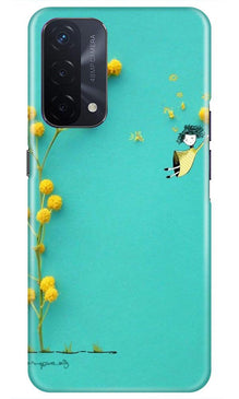 Flowers Girl Mobile Back Case for Oppo A74 5G (Design - 216)