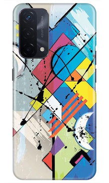 Modern Art Mobile Back Case for Oppo A74 5G (Design - 235)