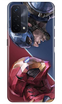 Ironman Captain America Mobile Back Case for Oppo A74 5G (Design - 245)