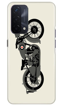 MotorCycle Mobile Back Case for Oppo A74 5G (Design - 259)