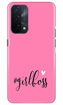 Girl Boss Pink Mobile Back Case for Oppo A74 5G (Design - 269)