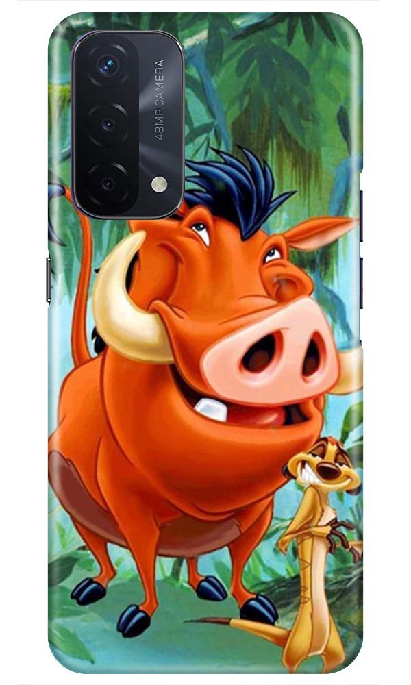 Timon and Pumbaa Mobile Back Case for Oppo A74 5G (Design - 305)