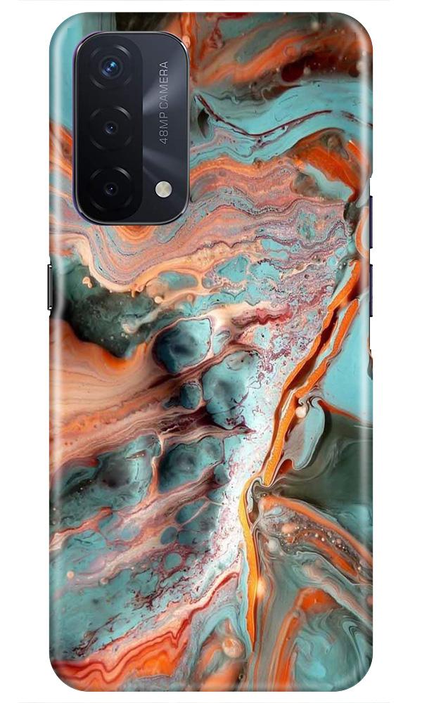 Marble Texture Mobile Back Case for Oppo A74 5G (Design - 309)