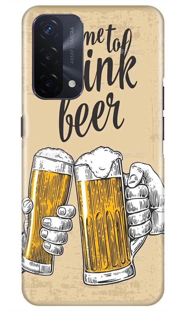 Drink Beer Mobile Back Case for Oppo A74 5G (Design - 328)