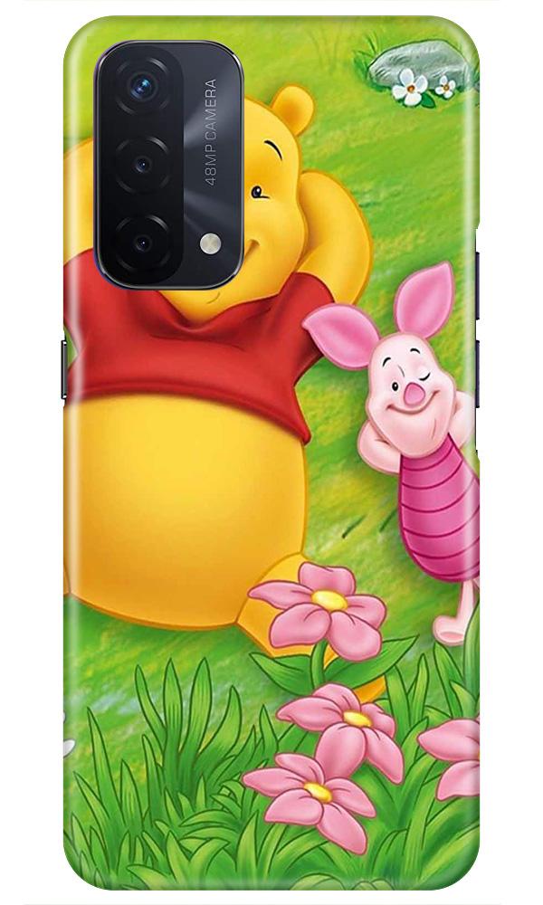 Winnie The Pooh Mobile Back Case for Oppo A74 5G (Design - 348)