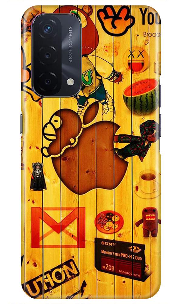 Wooden Texture Mobile Back Case for Oppo A74 5G (Design - 367)