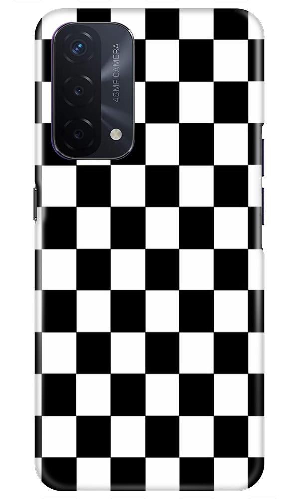 Black White Boxes Mobile Back Case for Oppo A74 5G (Design - 372)