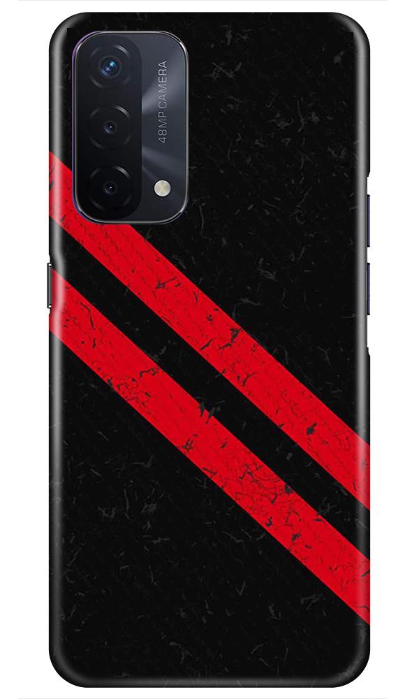 Black Red Pattern Mobile Back Case for Oppo A74 5G (Design - 373)