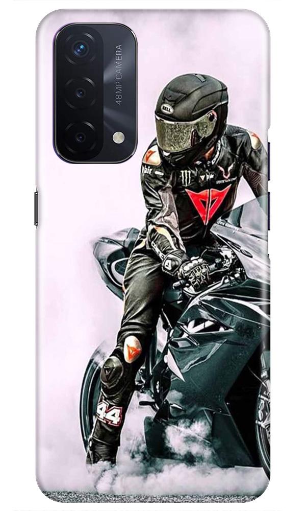 Biker Mobile Back Case for Oppo A74 5G (Design - 383)