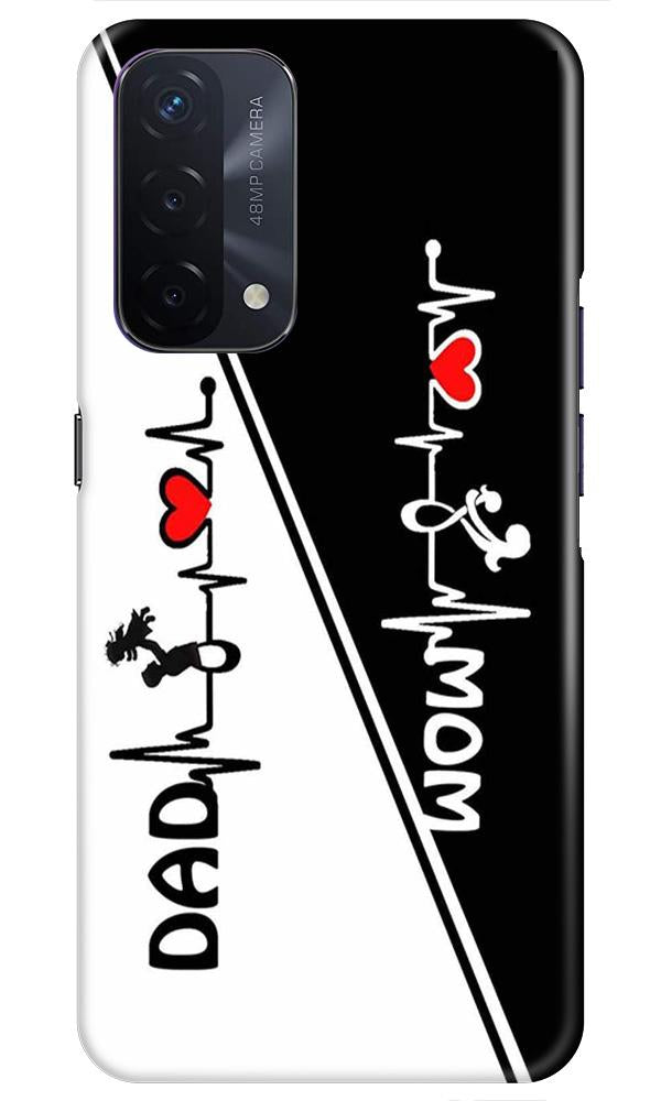 Love Mom Dad Mobile Back Case for Oppo A74 5G (Design - 385)