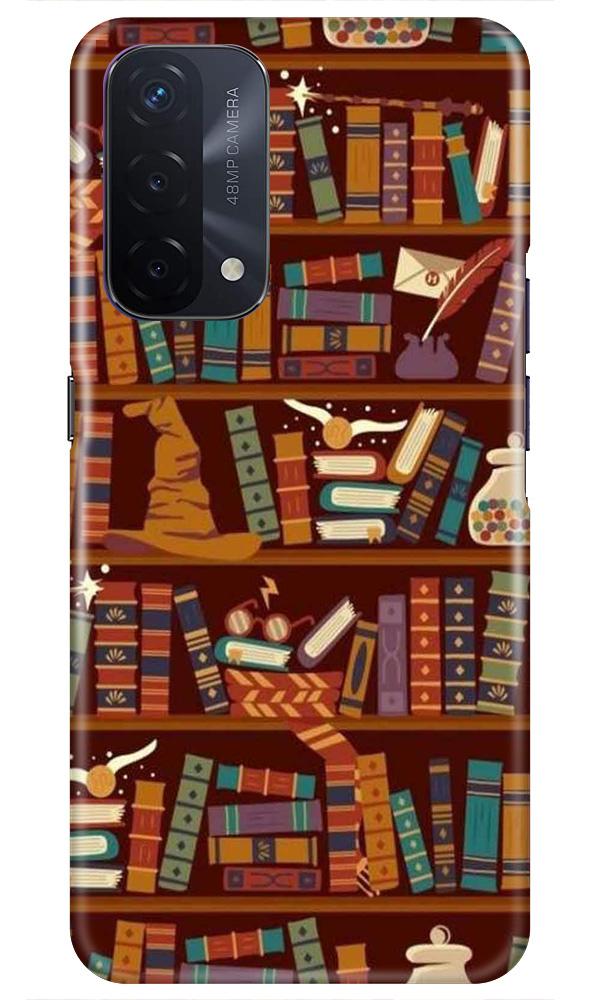 Book Shelf Mobile Back Case for Oppo A74 5G (Design - 390)