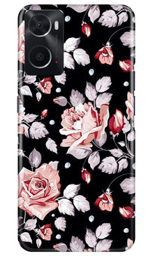 Pink rose Mobile Back Case for Oppo A96 (Design - 12)